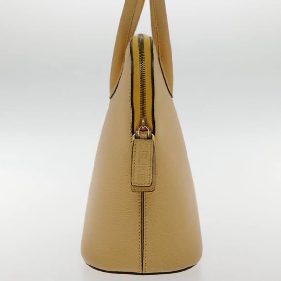 CELINE Hand Bag Leather Yellow Gold Auth 94782 - Picture 4 of 16